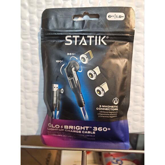 Statik 360 Magnetic Charging Cable - Type C Charger 3 in 1 - Picture 1 of 4